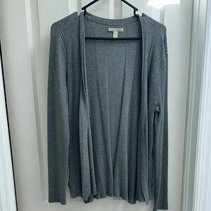 Dana Buchman Gray Open Front Cardigan Sweater